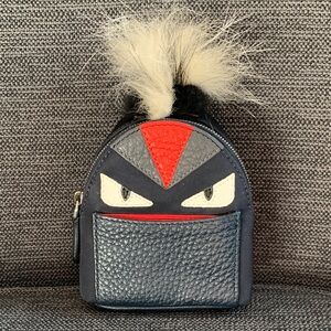 Fendi Blue and Red Monster Keychain